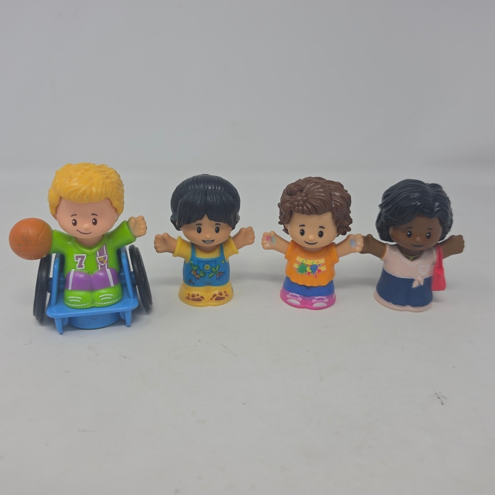 Fisher Price Little People Figures Set of 4 Diversity Inclusion Wheelchair Kids